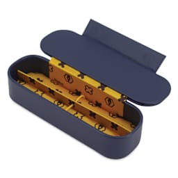 Esterbrook Pen Nook Pen Case - Double Pen, Dandelion Blue, open