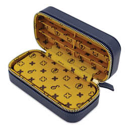 Esterbrook Pen Nook Pen Case - Six Pen, Dandelion Blue, open