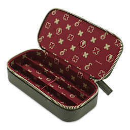 Esterbrook Pen Nook Pen Case - Triple Pen, Moss Green, open