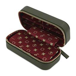 Esterbrook Pen Nook Pen Case - Six Pen, Moss Green, open