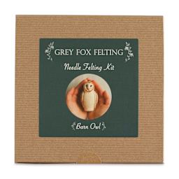 Grey Fox Felting Needle Felting Project Kit - Barn Owl (Front of packaging)