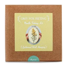 Grey Fox Felting Needle Felted Wall Hanging Kit (Front of packaging)