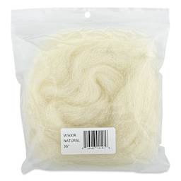 Wistyria Editions 100% Wool Roving - Natural, 36" - back of packaging