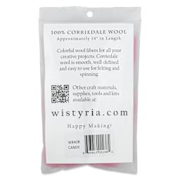 Wistyria Editions 100% Wool Roving - Candy, 14" - back up