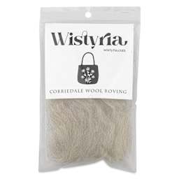 Wistyria Editions 100% Wool Roving - Light Grey, 14" - front of packaging