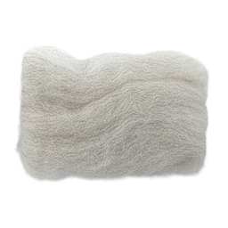 Wistyria Editions 100% Wool Roving - Light Grey, 14"