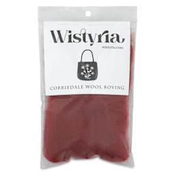 Wistyria Editions 100% Wool Roving - Cherry, 14" - front of packaging