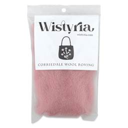 Wistyria Editions 100% Wool Roving - Soft Pink, 14" - front of packaging