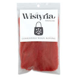 Wistyria Editions 100% Wool Roving - Chili Pepper, 14" - front of packaging