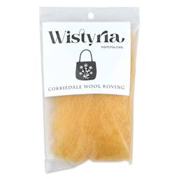 Wistyria Editions 100% Wool Roving - Honey, 14" - front of packaging