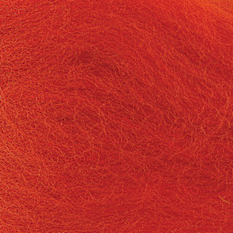 Wistyria Editions 100% Wool Roving - Pumpkin, 14" - close-up