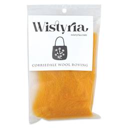 Wistyria Editions 100% Wool Roving - Marigold, 14" - front of packaging