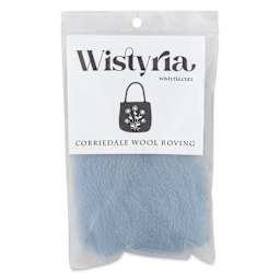 Wistyria Editions 100% Wool Roving - Pale Blue, 14" - front of packaging