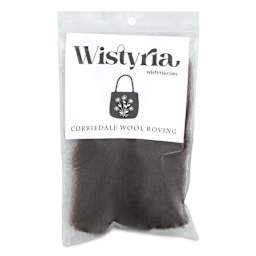 Wistyria Editions 100% Wool Roving - Chocolate, 14" - front of packaging