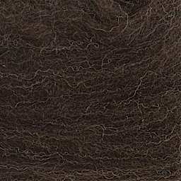 Wistyria Editions 100% Wool Roving - Dark Grey Brown, 14" - close-up
