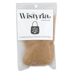 Wistyria Editions 100% Wool Roving - Camel, 14" - front of packaging