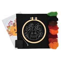 Design Works Needle Felting Kit - Pumpkin contents