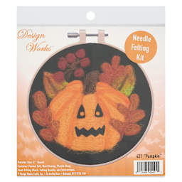 Design Works Needle Felting Kit - Pumpkin front of packaging