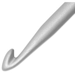 Skacel by Addi Comfort Grip Crochet Hook - US H, 5.00" close up showing hook