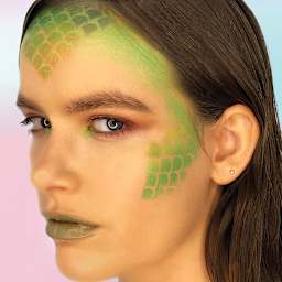 Stencil1 FX Makeup Stencils - Mermaid Scales (Shown on model)