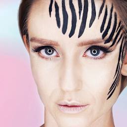 Stencil1 FX Makeup Stencils - Zebra Stripes (Shown on model)