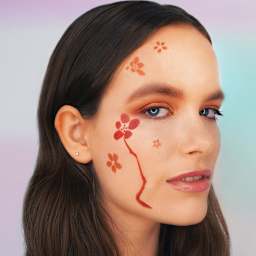 Stencil1 FX Makeup Stencils - Cherry Blossom (Shown on model)