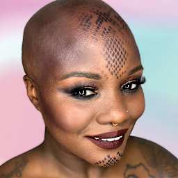 Stencil1 FX Makeup Stencils - Snakeskin (Shown on model)