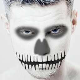 Stencil1 FX Makeup Stencils - Skull Mouth (Shown on model)