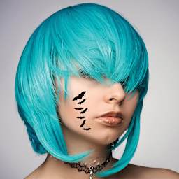 Stencil1 FX Makeup Stencils - Bats and Moon (Shown on model)