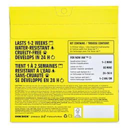 Inkbox Semi-Permanent Tattoos - Recollection, 3" x 3", back of packaging