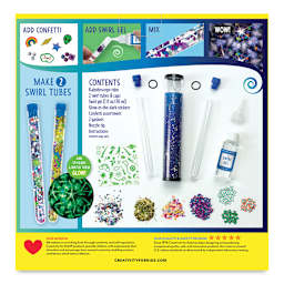 Creativity for Kids Magic Swirl Kaleidoscope Kit (Back of packaging)