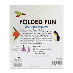 SpiceBox Folded Fun Beginner’s Origami Kit (Back of packaging)