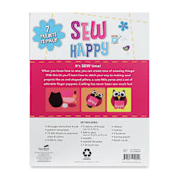 SpiceBox Make and Play Sew Happy Kit (Back of packaging)