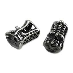 John Bead Antique Stainless Steel Beads - Dragon Head, 18 x 12 mm, Pkg of 2