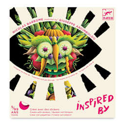 Djeco Inspired By Spring Vegetables Create with Stickers Kit (Front of package)