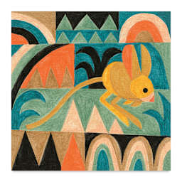 Djeco Inspired By Desert Watercolor Wax Crayons Kit (Mouse art board)