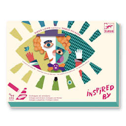 Djeco Inspired By Square Heads Collage and Stickers Kit