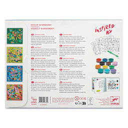 Djeco Inspired By Abstract Colored Sands Kit back of packaging
