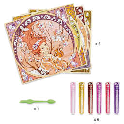 Djeco Inspired By Divine Glitter Boards Kit contents