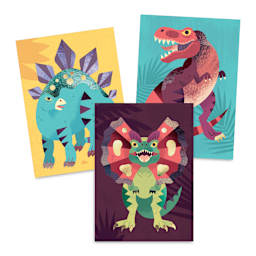 Djeco Le Grand Artist Foil Board Kit - Jurassic (T-Rex, Stegosaurus, and Dilophosaurus)