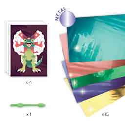 Djeco Le Grand Artist Foil Board Kit - Jurassic (Kit contents)