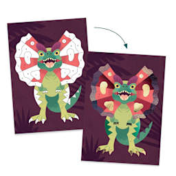 Djeco Le Grand Artist Foil Board Kit - Jurassic (Dilophosaurus before and after foiling)