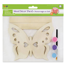 Krafty Kids Wood Décor Stand Painting Kit - Butterfly (In package)