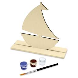 Krafty Kids Wood Décor Stand Painting Kit - Sailboat