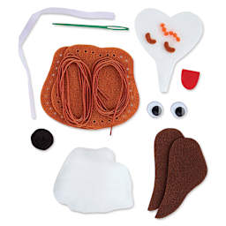 Creativity Street Felt Sewing Kit - Beagle (kit contents)