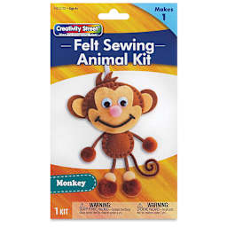 Creativity Street Felt Sewing Kit - Monkey (front of packaging)