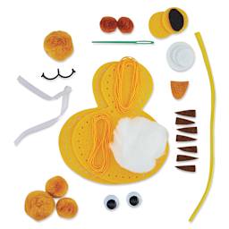 Creativity Street Felt Sewing Kit - Tiger (kit contents)