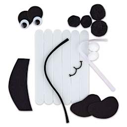 Creativity Street Foam Stick Animal Kit - Panda (kit contents)