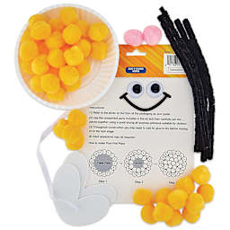 Creativity Street Pom Pon Animal Plate Kit - Bee (kit contents and instructions)