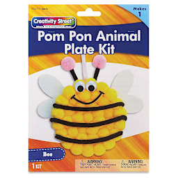 Creativity Street Pom Pon Animal Plate Kit - Bee (front of packaging)